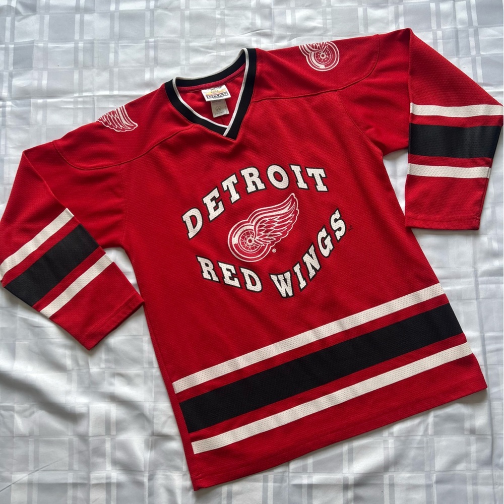 Mighty Mac Sports NHL Winning Goal Vintage Detroit Red Wings Red Hockey Jersey